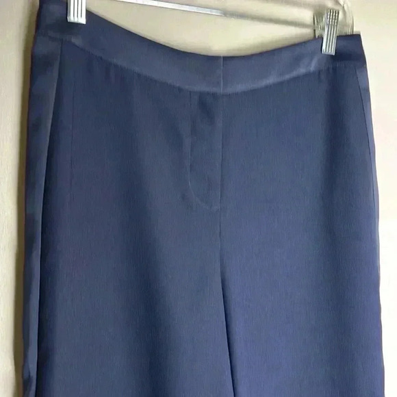 Boden Pants Wide Leg 6P Tuxedo Cropped Navy Trousers Work Business Office Slacks - Picture 9 of 13